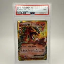 2016 Pokemon XY Evolutions Charizard EX 12/108 PSA 9 Mint - Image 1