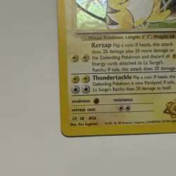 Pokemon Lt. Surge's Raichu 11/132 Gym Challenge Holo Rare Unlimited 80 HP - Image 4