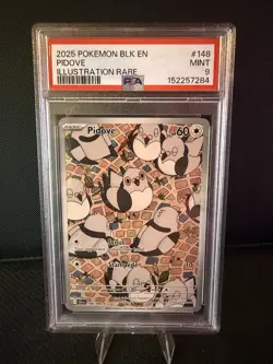 2019 Pokemon PSA 9 Pidove #148/086 S&V Black Bolt Illustration Rare IR Mint - Image 1