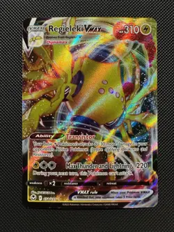 Pokemon TCG Regieleki Vmax 058/195 SWSH12: Silver Tempest Ultra Rare Near Mint - Image 1
