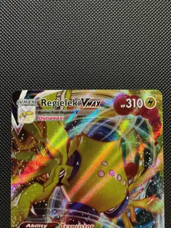 Pokemon TCG Regieleki Vmax 058/195 SWSH12: Silver Tempest Ultra Rare Near Mint - Image 3