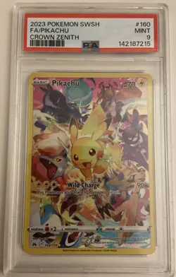 Pokemon Crown Zenith Pikachu Secret Rare Full Art Holo 160/159 PSA 10 - Image 1