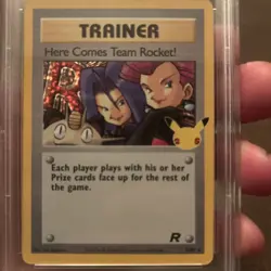 2021 Pokemon TCG Celebrations Here Comes Team Rocket Classic Collection PSA 10 - Image 2