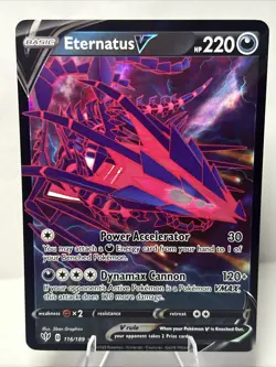 2020 Pokemon SWSH Darkness Ablaze Eternatus V #116/189 - Image 1
