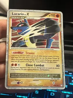 Lucario Lv.X - 122/123 - Ultra Rare Mysterious Treasures Pokemon HP - Image 1