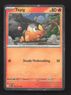 Tepig 029/217 Cosmos Holo Common ME: Ascended Heroes Pokemon Near Mint - Image 1