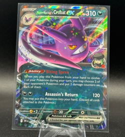 Pokemon TCG Team Rocket's Crobat ex 122/182 Sv10: Destined Rivals Holo - Image 1