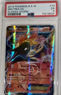 2012 Pokemon BW Moltres Plasma Storm PSA 5 Graded Card Holo Rare Collect Pokemon - Image 2