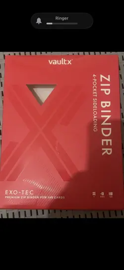 Vault X Premium 4-Pocket Exo-Tec® Zip Binder Album Red 20 Pages x 8 Card Holders - Image 3