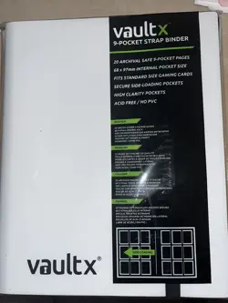 Vault X Binder 20 Page 9 Pocket Brand *New* White Binder for 360 Trading Cards - Image 1