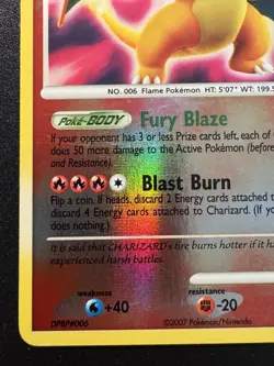 Charizard 3/132 D&P Secret Wonders Pokemon Card Reverse Holo Foil Rare LP - Image 5