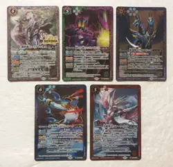 Lot of 5 Japanese Battle Spirits Master Rare Card set TCG - Image 1