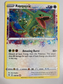 Rayquaza - 138/185 - Pokemon Vivid Voltage Sword & Shield Amazing Rare Card NM - Image 1