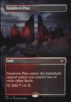 Sundown Pass (Borderless) - Innistrad: Crimson Vow: #285, MTG Nm R233 - Image 1