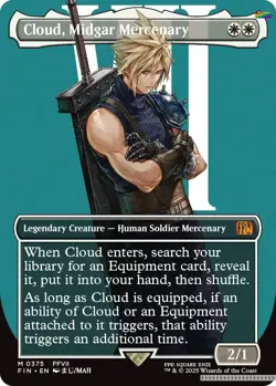 Cloud, Midgar Mercenary (Borderless) [FIN - 375] - NM [Foil] TCG MTG - Image 1