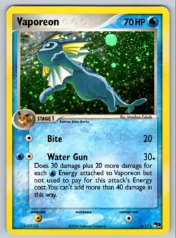 2006 POP Series 3 Vaporeon1 Rare Holo #6 - Image 1