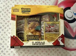 Pokemon TCG Sun & Moon Dragon Majesty Latias Pin Collection Box Factory Sealed - Image 1