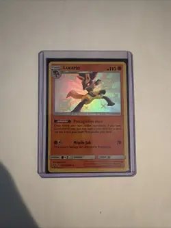 Pokemon TCG Lucario SV22/SV94 Hidden Fates Shiny Vault Holo Rare - Image 1