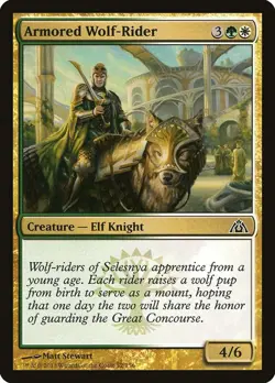 Magic the Gathering MTG Armored Wolf-Rider Dragon's Maze 52/156 Common NM/M - Image 1