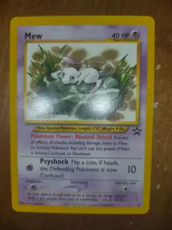 Pokemon Mew Card 47 Promo Black Star Wizards of the Coast Near Mint - Image 1