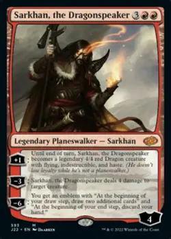 Sarkhan, the Dragonspeaker Light Play, English Magic the Gathering MTG Jumpstart - Image 1