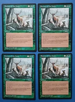 Magic the Gathering MTG Alliances BOUNTY OF THE HUNT X 4 VLP/EX U 1996! - Image 1