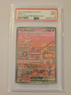 POKEMON MEW ex 2023 SV BLACK STAR PROMO 151 ULTRA-PREMIUM COLL #053 PSA 9 - Image 1