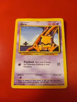 Abra 43/102 1st Edition Base Set Pokemon Card - Image 1