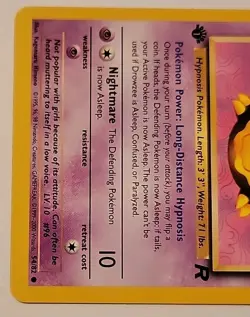 Pokemon TCG Drowzee Common 1st Edition Team Rocket 54/82 - Image 3