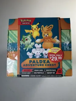 Pokemon TCG: Paldea Adventure Chest Promo Pikachu Booster New Factory Sealed - Image 5