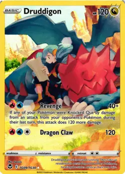 Pokemon TCG Druddigon TG09/TG30 Silver Tempest Trainer Gallery Ultra Rare NM - Image 1