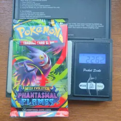 Pokemon Tcg Mega Evolution phantasmal flames Heavy 22.62g Booster Pack Sealed - Image 1