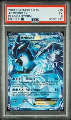 Articuno EX (Team Plasma) 25/135 Pokemon Plasma Storm Holo - PSA 5 - Image 1