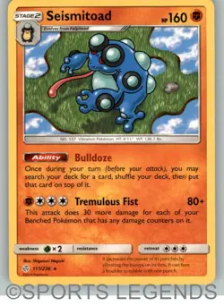 2019 pokemon Cosmic Eclipse rare Seismitoad 117/236 - Image 1