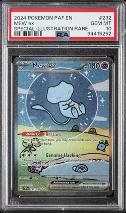 2024 POKEMON PAF EN-PALDEAN FATES SPECIAL ILLUSTRATION RARE #232 MEW EX PSA 10 - Image 1