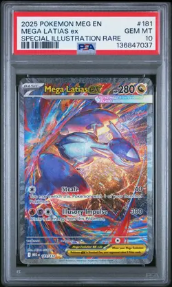 2025 Pokemon Mega Latias ex SIR #181 PSA 10 Gem Mint Full Art - Image 2