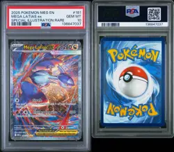 2025 Pokemon Mega Latias ex SIR #181 PSA 10 Gem Mint Full Art - Image 4