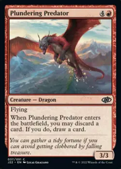 Plundering Predator Light Play, English Magic the Gathering MTG Jumpstart 2022 - Image 1