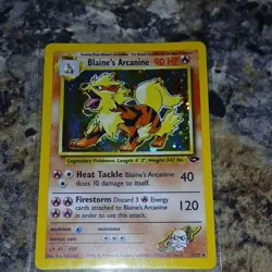 Pokemon TCG Blaine's Arcanine 1/132 Gym Challenge Holo Rare 90 HP English - Image 1