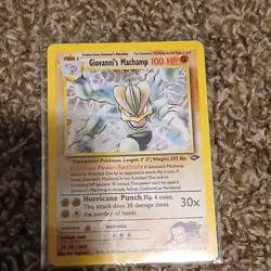 Pokemon Giovanni's Machamp 6/132 Gym Challenge Holo Rare 100 HP English - Image 1
