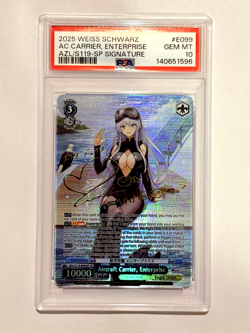 Weiss Schwarz Azur Lane 2- Aircraft Carrier, Enterprise SP Gold Signature PSA 10 - Image 1