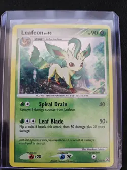 Pokemon TCG Leafeon Holo Rare Card 24/100 Majestic Dawn Series 2008 - Image 1