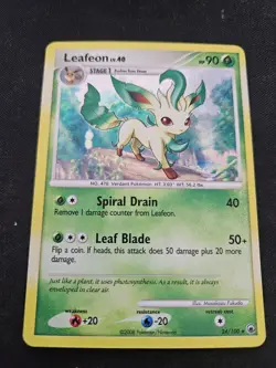 Pokemon TCG Leafeon Holo Rare Card 24/100 Majestic Dawn Series 2008 - Image 2