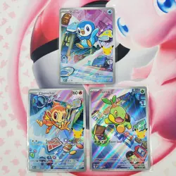 Piplup 042 + Chimchar 041 + Turtwig 040 - First Partner Pokemon Cards - #L345 - Image 1