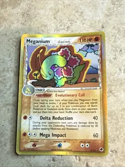 Pokemon TCG Meganium Dragon Frontiers Holo Rare Card 4/101 Delta Species - Image 1