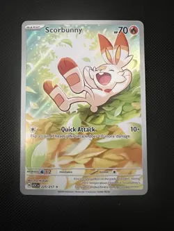 Scorbunny 225/217 Holo Illustration Rare Ascended Heroes Pokemon Card - Image 1