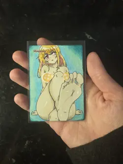 Magic MTG Altered Mountain / Land Card | Hand Painted & Color Anime Girl - Image 3