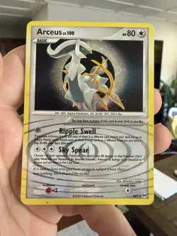 Arceus AR5 - *Swirl* Pokemon TCG Arceus Holo Card MP With Indent - Image 1