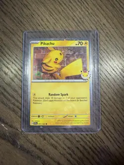 FART WHOLE SWIRL 🌀💫 NM Pikachu 051/162 30th Anniversary Stamped Pokemon Card - Image 2