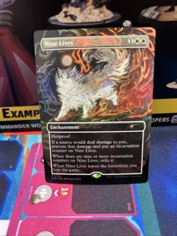 Nine Lives FOIL BORDERLESS 2023 SECRET LAIR DROP MTG NM 0793 - Image 1